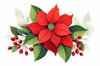 Flower christmas cartoon pattern. 