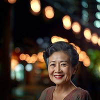 Senior Asian woman portrait smile adult. AI generated Image by rawpixel.