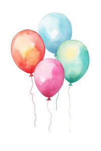 5 balloons white background anniversary celebration. AI generated Image by rawpixel.