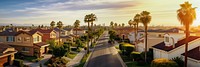 Neighborhood suburb architecture landscape. AI generated Image by rawpixel.