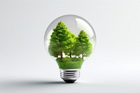 3d illustration light green lightbulb. 