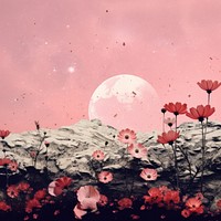 Clean background flower astronomy outdoors. AI generated Image by rawpixel.