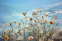 Clean background flower sky landscape. 