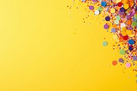 Birthday concept backgrounds confetti yellow. 