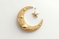 Gold jewelry locket moon. 