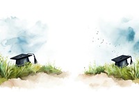Graduation outdoors grass plant. AI generated Image by rawpixel.