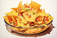 Mexican nachos snack food vegetable. 