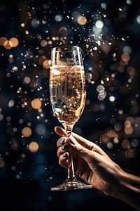Party glass champagne drink. AI generated Image by rawpixel.