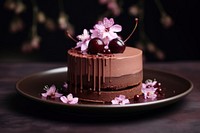 Mousse Cake cake chocolate dessert. AI generated Image by rawpixel.