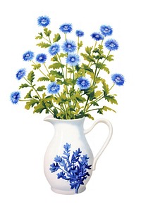 Flower porcelain plant jug. AI generated Image by rawpixel.