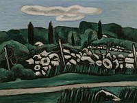The Last Stone Walls, Dogtown (ca. 1936&ndash;1937) painting in high resolution by Marsden Hartley. Original from the Yale University Art Gallery. 
