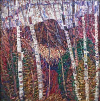 White Birches (ca. 1908) painting in high resolution by Marsden Hartley. Original from the Saint Louis Art Museum. 