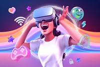 3D VR woman entertainment remix