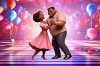 3D happy couple dancing remix