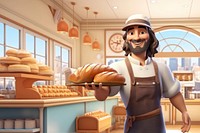 3D bakery owner, jobs & profession remix