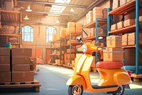 3D package warehouse, parcel delivery remix