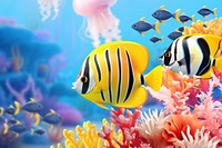 3D swimming angel fish remix