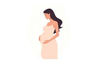 Pregnant women adult white background anticipation. AI generated Image by rawpixel.