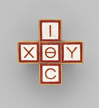 Brooch with Greek letters