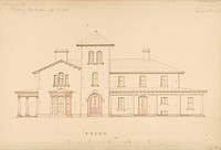 House for R. Dabney, Powhatan, Virginia (front elevation)