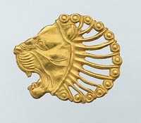 Applique in the shape of a lion's head