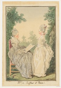 Madame la Comtesse de Boufflers and Th&eacute;r&egrave;se by Louis de Carmontelle