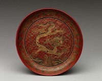 Dish with dragon