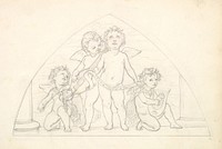 Four Musical Putti  (in Sketch Book With Drawings on Twenty-six Leaves)