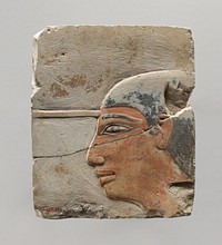 Relief depicting the head of a scribe, Middle Kingdom (ca. 2010&ndash;2000 B.C. or ca. 2000&ndash;1981 B.C.)