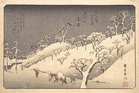 Asukayama in Evening Snow by Utagawa Hiroshige