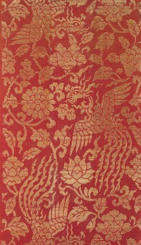 Sutra cover with phoenixes amid flowers