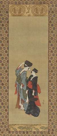 Women Carrying Pots for the Tsukuma Festival, after Katsushika Hokusai
