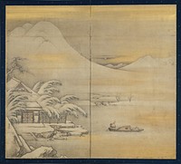 Wang Ziyou Visiting Dai Andao on a Snowy Evening (Ō Shiyū hō Tai Andō zu) by Kano Sansetsu