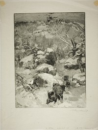 Winter: Cuvier-Chatillon Cliff (1887) by Louis Auguste Lepere