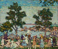 Landscape (Park Scene) by Maurice Brazil Prendergast