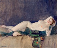 Nude, Green Scarf by John Sloan