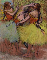 Three Dancers with Hair in Braids (Trois danseuses les cheveux en tresses) by Edgar Degas