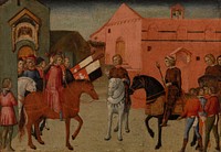 Sienese Government Officials Receiving an Embassy by Giovanni di Pietro