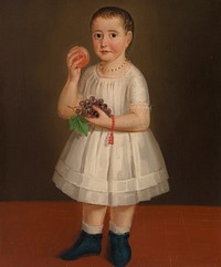 Child Holding Fruit by Unidentified artist