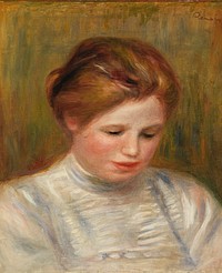 Head (Tête); also called Etude de brodeuse by Pierre Auguste Renoir