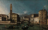 Grand Canal: San Geremia and the Entrance to the Cannaregio by Canaletto (Giovanni Antonio Canal)