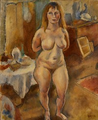 Standing Nude in the Studio (Nu debout Ã  l'atelier) by Jules Pascin