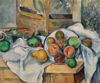 A Table Corner (Un coin de table) by Paul Cézanne