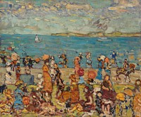 Beach Scene by Maurice Brazil Prendergast