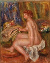 Seated Female Nude, Profile View (Femme nue assise, vue de profil) by Pierre Auguste Renoir