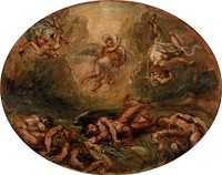Saint Michael Defeats the Devil by Eugène Delacroix