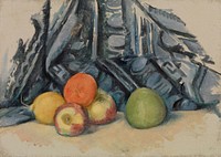 Apples and Cloth (Pommes et tapis) by Paul Cézanne