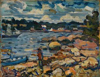 Brooksville, Maine (River & Rocks) by Maurice Brazil Prendergast