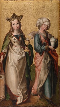 Saints Barbara and Mary Magdalene by Rhenish Master