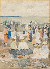 On the Beach by Maurice Brazil Prendergast